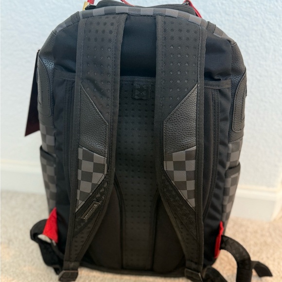 Sprayground Black and Red Checkered Backpack - Picture 3 of 5